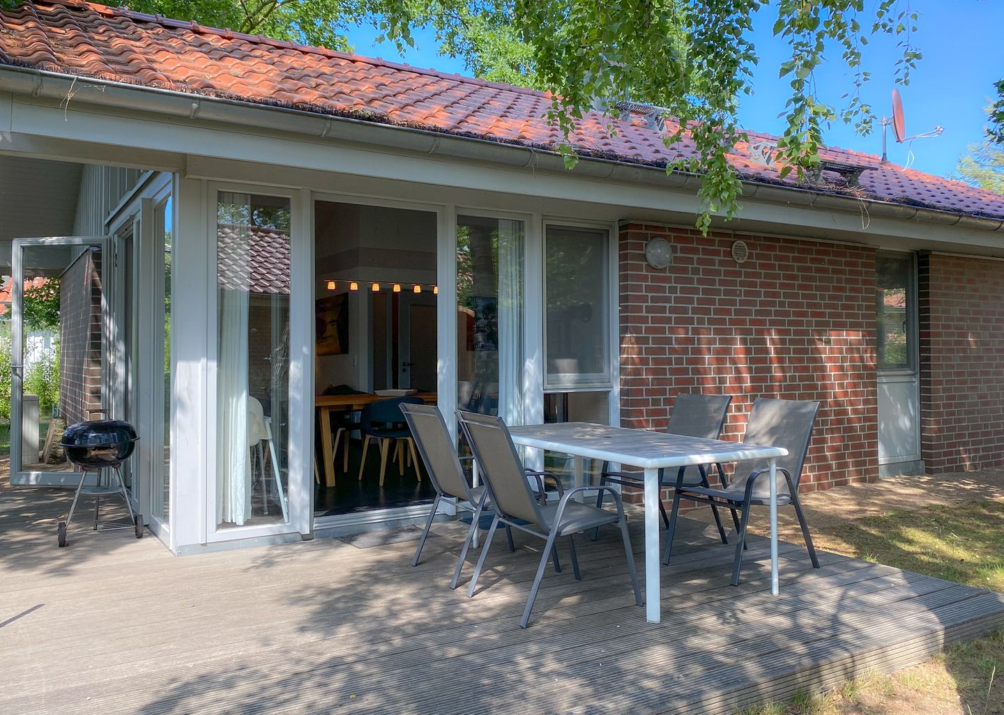 Müritz Ferienhaus mit Kamin und Fasssauna